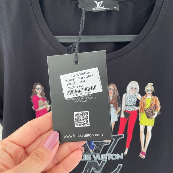 Louis Vuitton black T-shirt size M new one - Picture 5 of 8